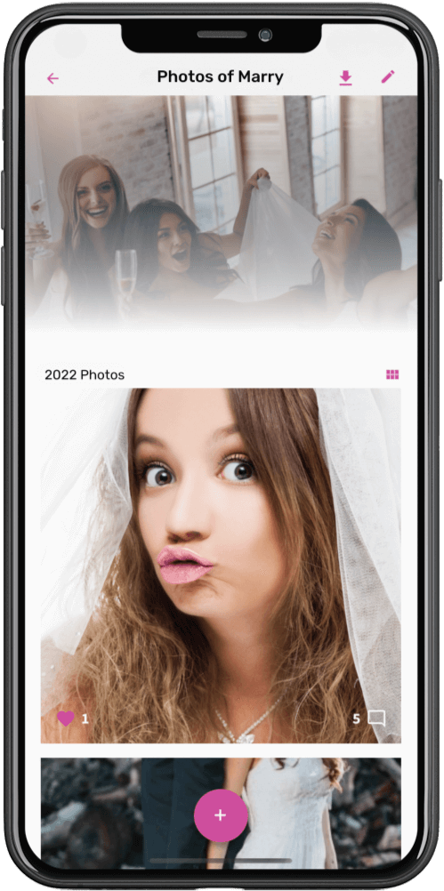 Weddies wedding photo App share wedding photos with wedding guests